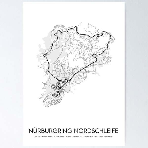 Item preview, Nürburgring Nordschleife Circuit - Design von Rennstrecken designed and sold by d25bev.