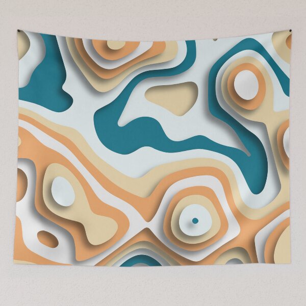 Item preview, Colorful Abstract counter line 3d paper pattern designed and sold by Daniel Lomelí.