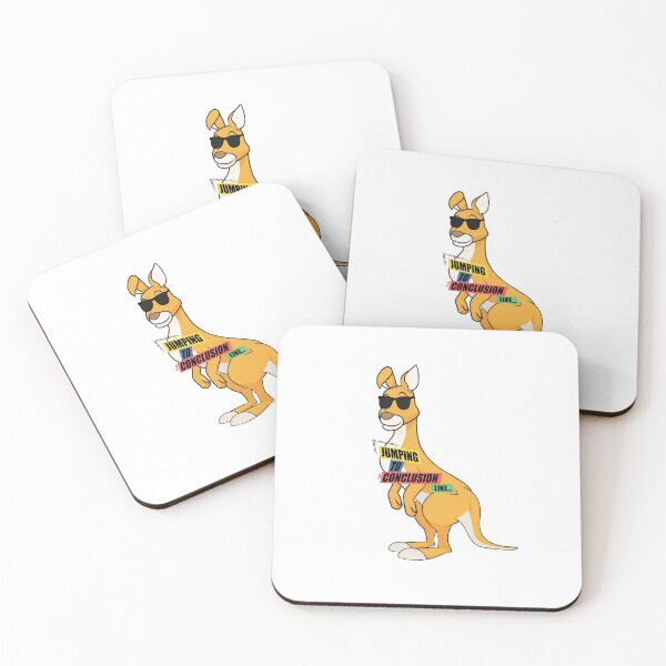 Item preview, Jumping to conclusions like ... funny kangaroo with text designed and sold by CaptainWheels.