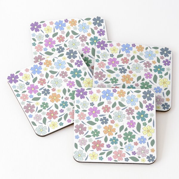 Item preview, Flowers and Leaves in Soft Pastel designed and sold by CottoVerdi.