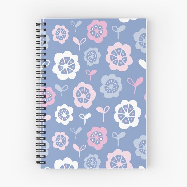 Item preview, Blue Pink and White Happy Flowers designed and sold by thekyngsqueen.