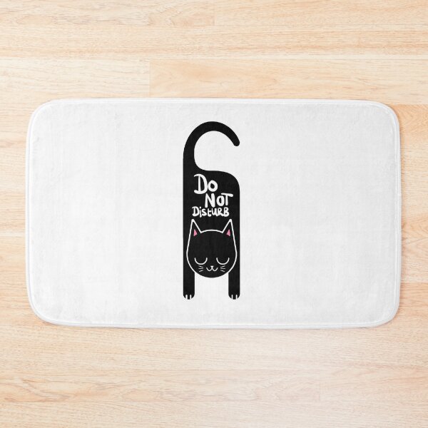 Item preview, Do Not Disturb Black Cute Cat designed and sold by Opal Print.