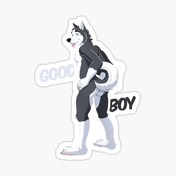 Good Boy! Cute Pup Design Sticker