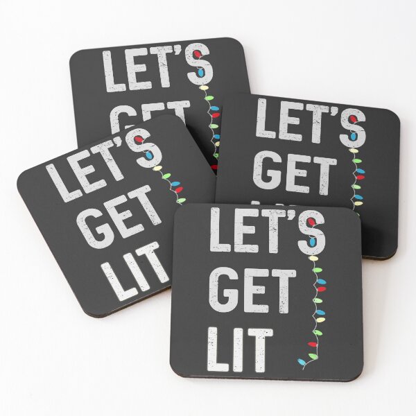 Item preview, Let's Get Lit Funny Holiday Christmas Xmas Drinking Party Gift designed and sold by hypemod.