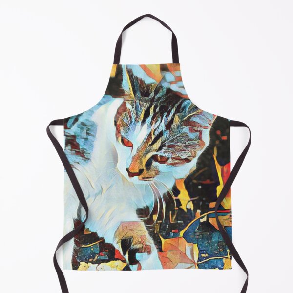 Artikelvorschau, Katzenherbstporträt-abstrakte Malerei-Kunstdesign entworfen und verkauft von WildMuse44.
