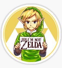 Dude, I'm Not ZELDA! Sticker