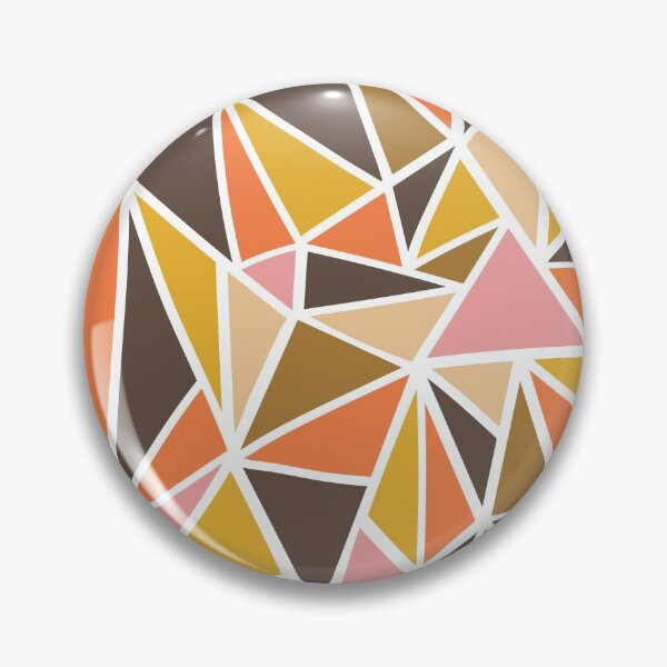 Item preview, Retro Geometric Shapes Mustard Yellow Pink Tan Orange Pattern designed and sold by thekyngsqueen.