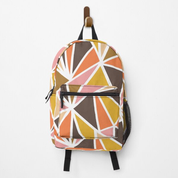 Item preview, Retro Geometric Shapes Mustard Yellow Pink Tan Orange Pattern designed and sold by thekyngsqueen.