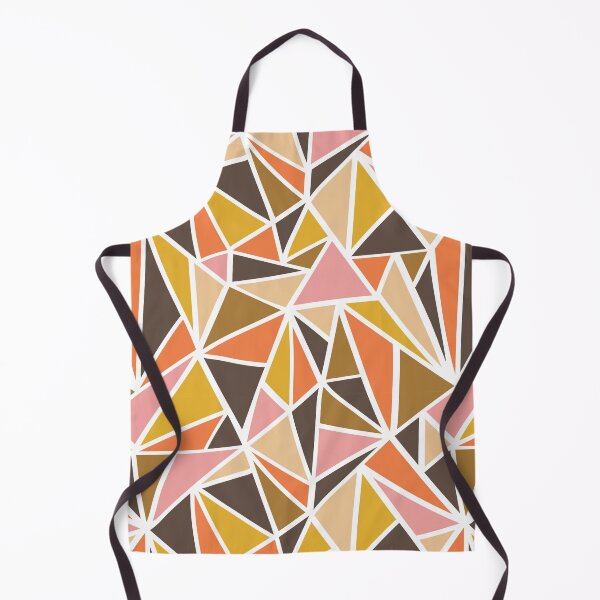Item preview, Retro Geometric Shapes Mustard Yellow Pink Tan Orange Pattern designed and sold by thekyngsqueen.
