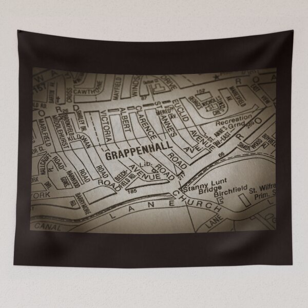 Item preview, Grappenhall Village, Warrington, Cheshire, WA4,map designed and sold by Local gifts from HotpixUK .