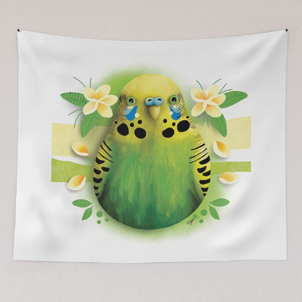 Item preview, Tropical Lime Budgerigar designed and sold by Karin Taylor.