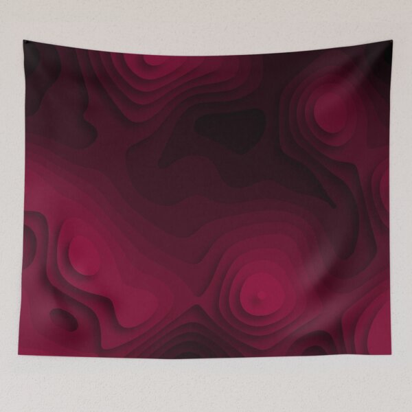 Item preview, Red Abstract counter line 3d paper pattern designed and sold by Daniel Lomelí.