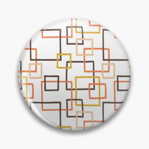 Item preview,  Retro Geometric Shapes Mustard Yellow Pink Tan Orange Pattern designed and sold by thekyngsqueen.