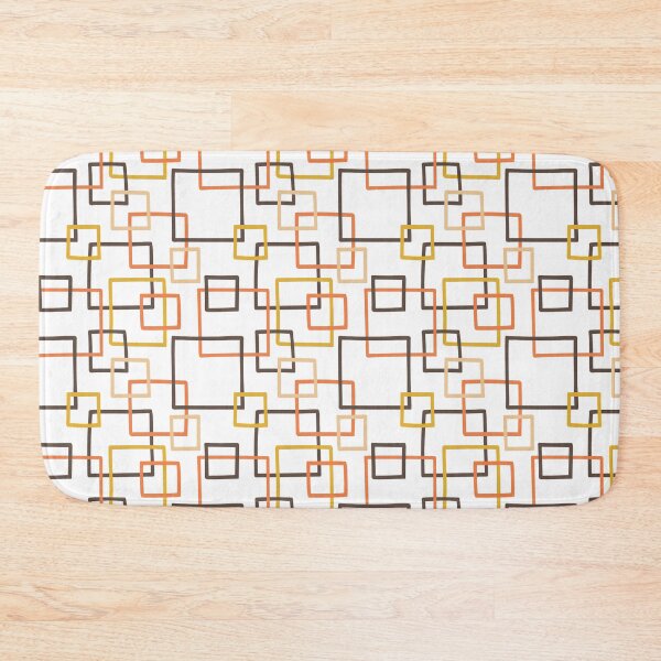 Item preview,  Retro Geometric Shapes Mustard Yellow Pink Tan Orange Pattern designed and sold by thekyngsqueen.