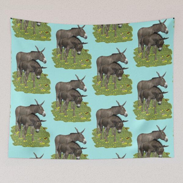 Item preview, Donkey Friends in Field of Gold designed and sold by LoneAngel.