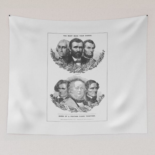 Item preview, US Grant Campaign Poster - Birds Of A Feather Flock Together - 1872 designed and sold by warishellstore.