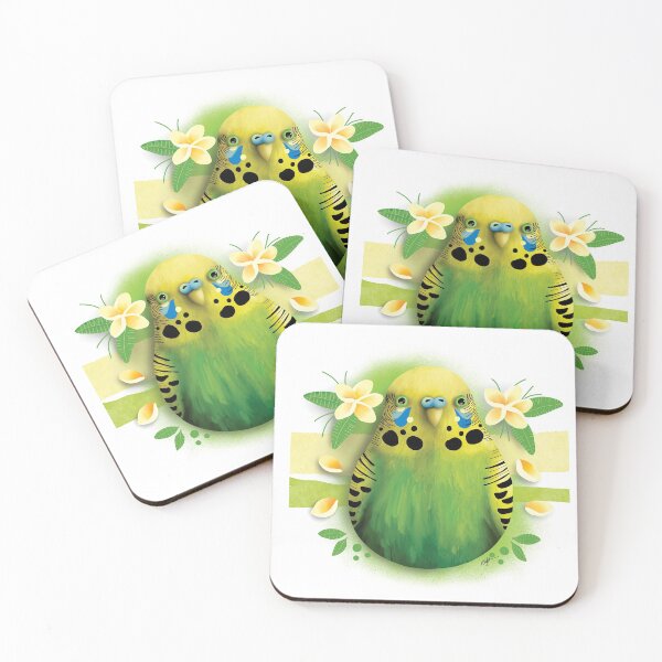 Item preview, Tropical Lime Budgerigar designed and sold by Karin Taylor.