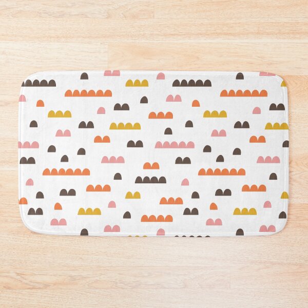 Item preview,  Retro Geometric Shapes Mustard Yellow Pink Tan Orange Pattern designed and sold by thekyngsqueen.