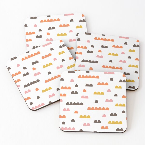 Item preview,  Retro Geometric Shapes Mustard Yellow Pink Tan Orange Pattern designed and sold by thekyngsqueen.