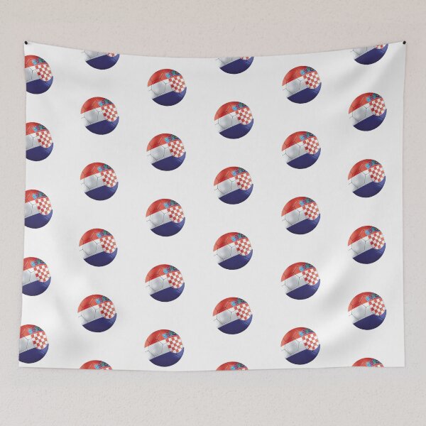 Item preview, Football Ball Croatia Flag white background designed and sold by oxoxoxo.