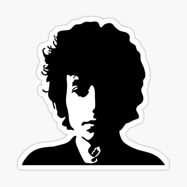 Bob Dylan (Black) Sticker