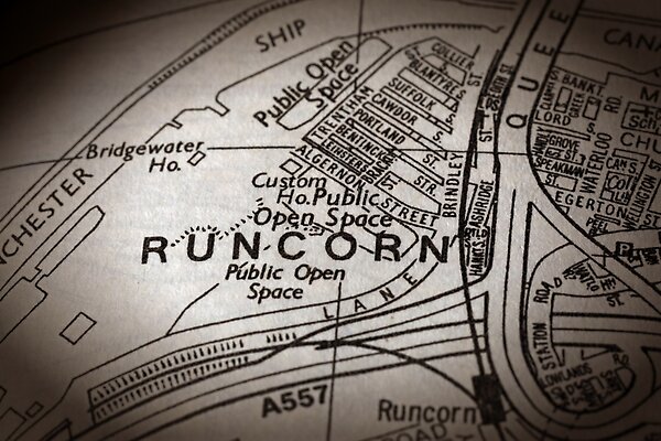 Runcorn, Halton, Cheshire, Mapped