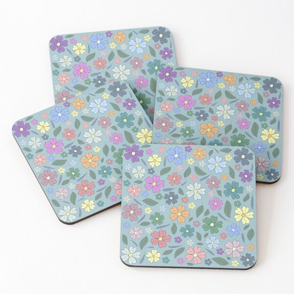 Item preview, Flowers and Leaves in Soft Pastel designed and sold by CottoVerdi.