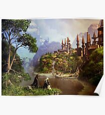 Elves and castle Poster