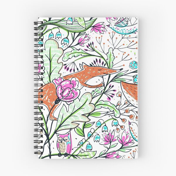 Item preview, Abstract Floral With Fox and Birds  designed and sold by TimeOfTheFuture.