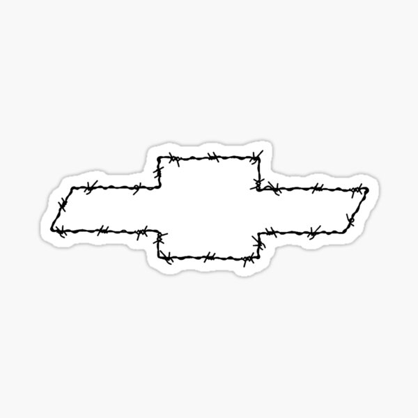 Chevy logo bowtie - barbed wire Sticker