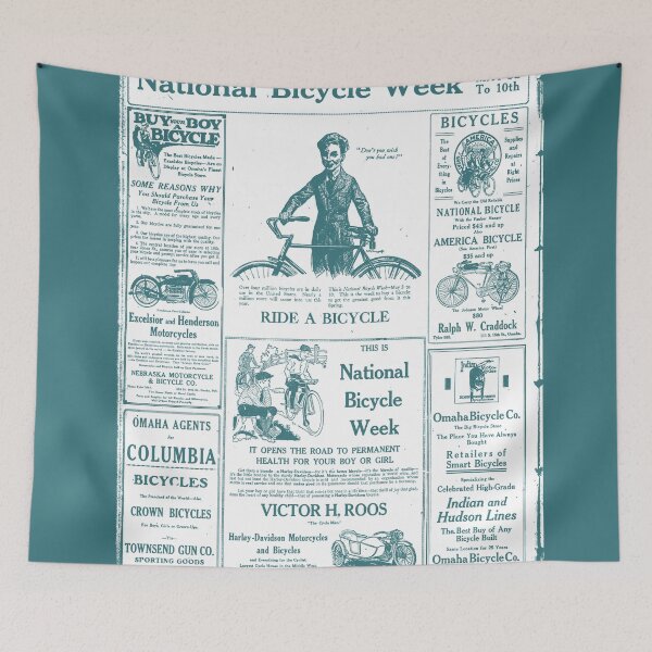 Item preview, 1919 Vintage Bike Week Newspaper Page designed and sold by bellatierra.