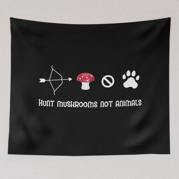Item preview, Hunt Mushrooms Not Animals designed and sold by PrintBrint.