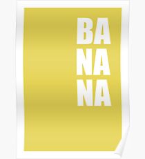 BANANA - minimal typography retro design Poster