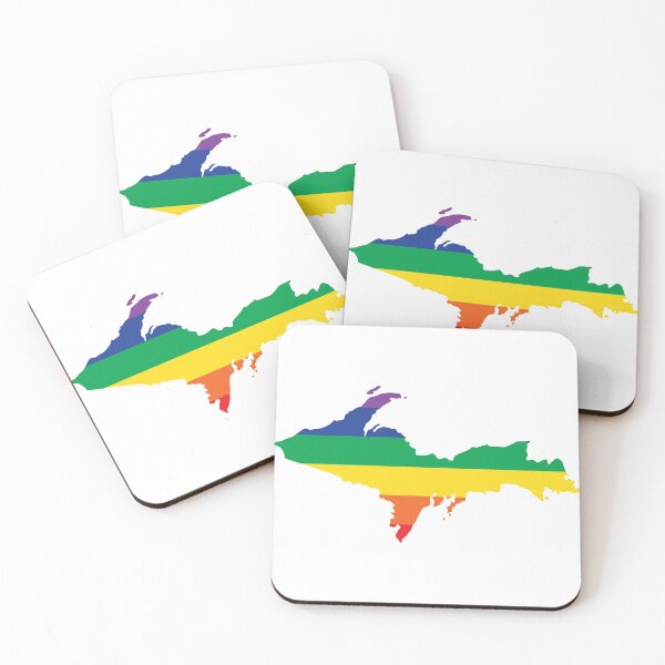 Item preview, Upper Peninsula of Michigan Gay Pride LGBTQ Rainbow designed and sold by DoctorWatsonArt.