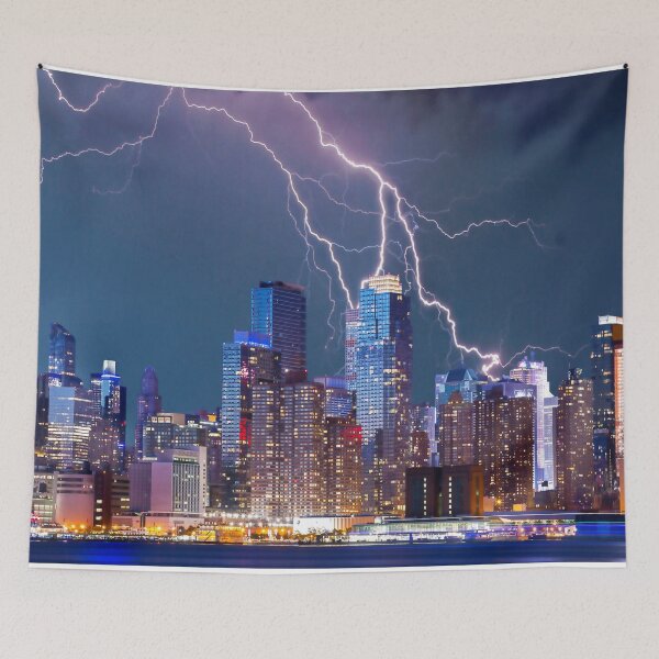 Item preview, Big Storm Lightning near New York City designed and sold by WichitaClothing.