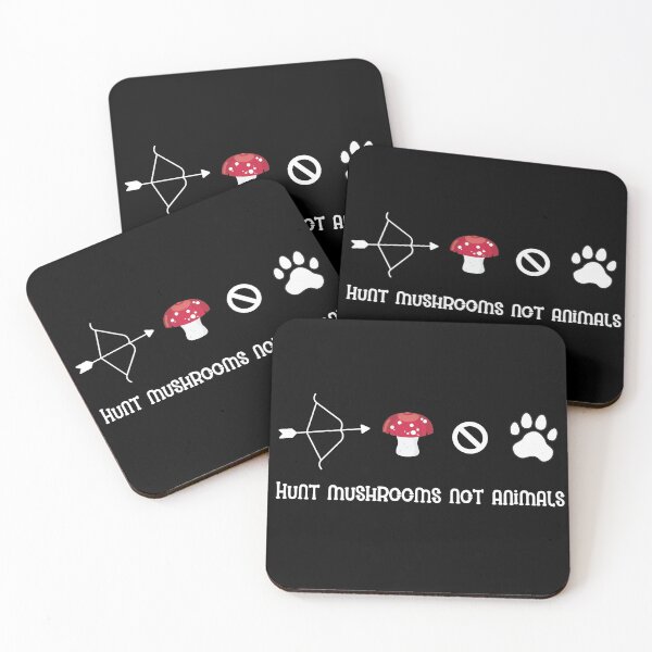 Item preview, Hunt Mushrooms Not Animals designed and sold by PrintBrint.