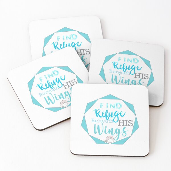 Item preview, JW stickers - Find Refuge Beneath His Wings - retro style designed and sold by Shutterbunny Art & Creative.