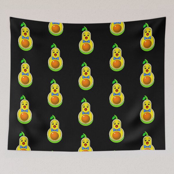 Item preview, Blue Bow Tie Excited Avocado with leaf designed and sold by Design-Focus.