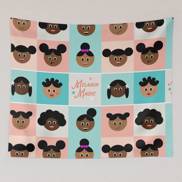 Item preview, Melanin Magic Afro Puff Black Girls Kids designed and sold by blackartmatters.