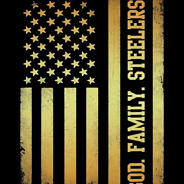 Father's Day gift God Family Steelers flag us Metal Print for Sale by  CkteesDes14