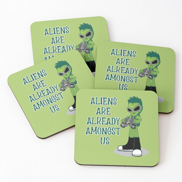 Item preview, ALIENS ARE ALREADY AMONGST US - CARTOON ALIEN DESIGN  designed and sold by Iskybibblle.