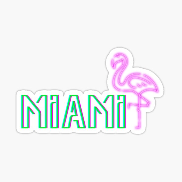 Artikel-Vorschau von Miami Flamingo Neon - Miami - Südflorida - Florida, designt und verkauft von Ausome  Behavior.