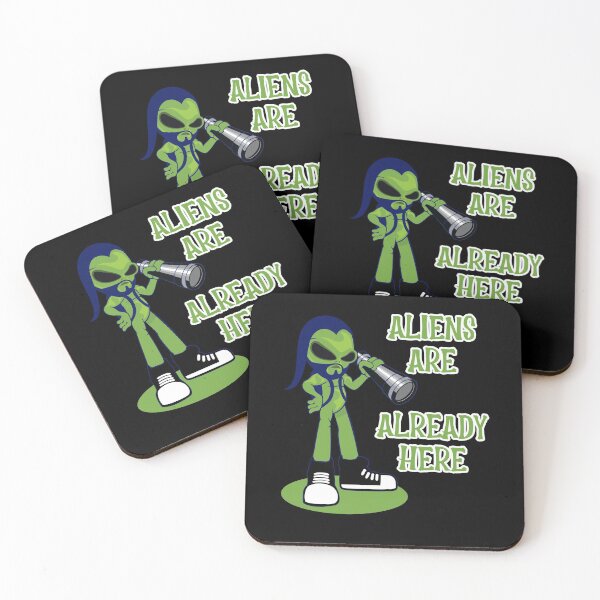 Item preview, ALIENS ARE ALREADY HERE - CARTOON ALIEN DESIGN  designed and sold by Iskybibblle.