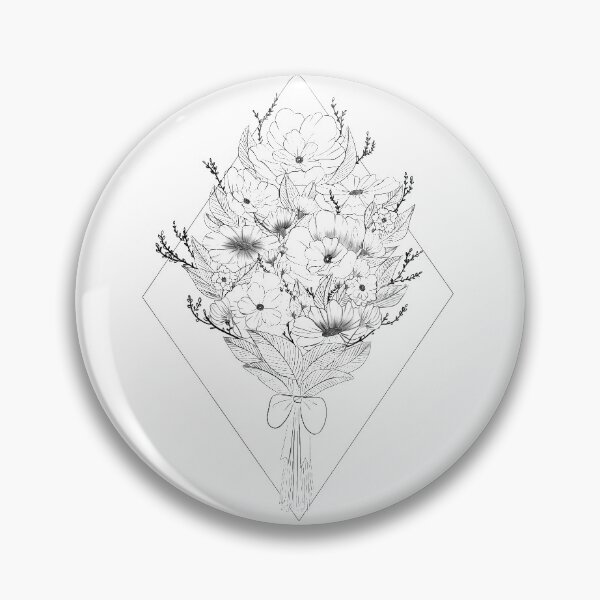 Item preview, Black and White Flower Bouquet  designed and sold by Penguanda.