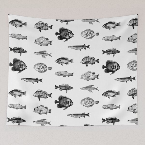 Item preview, Black and white fish designed and sold by Lorie Data.