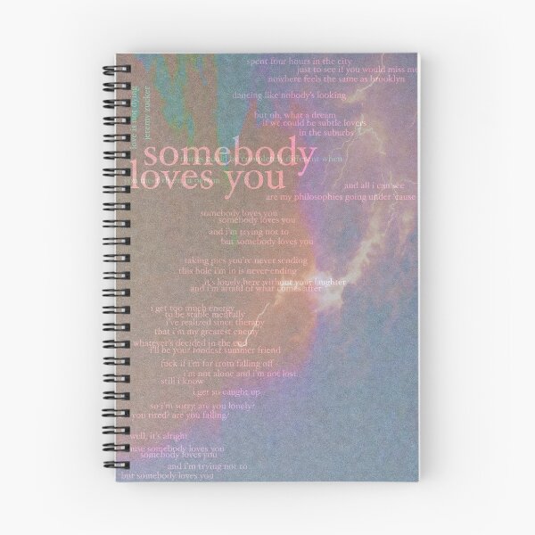 Item preview, somebody loves you - love is not dying jeremy zucker typographic designed and sold by hilariffic.