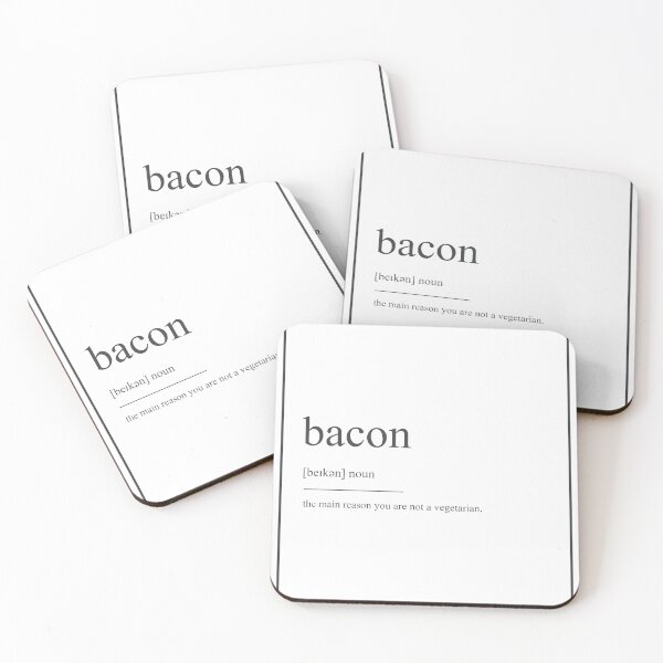 Item preview, Bacon 498 Watercolor Map Yoga Quote Definition Des designed and sold by vividpixelusa.