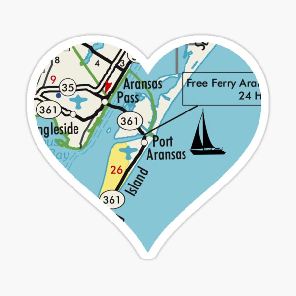 Item preview, Port Aransas TX Vintage Map designed and sold by Southwestsky.