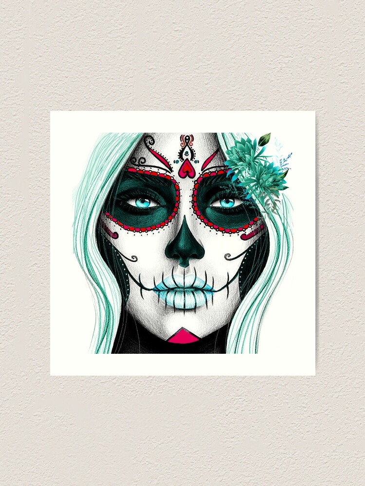  Fantasy Photo Poster Sugar Skull Makeup Girls Art Dia