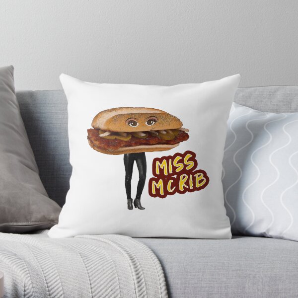 Miss McRib Throw Pillow